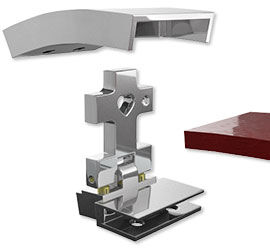Disassembled hinged clasp